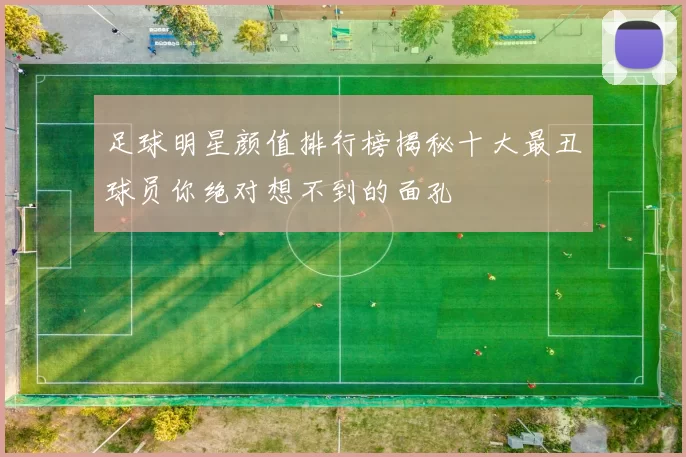 足球明星颜值排行榜揭秘十大最丑球员你绝对想不到的面孔